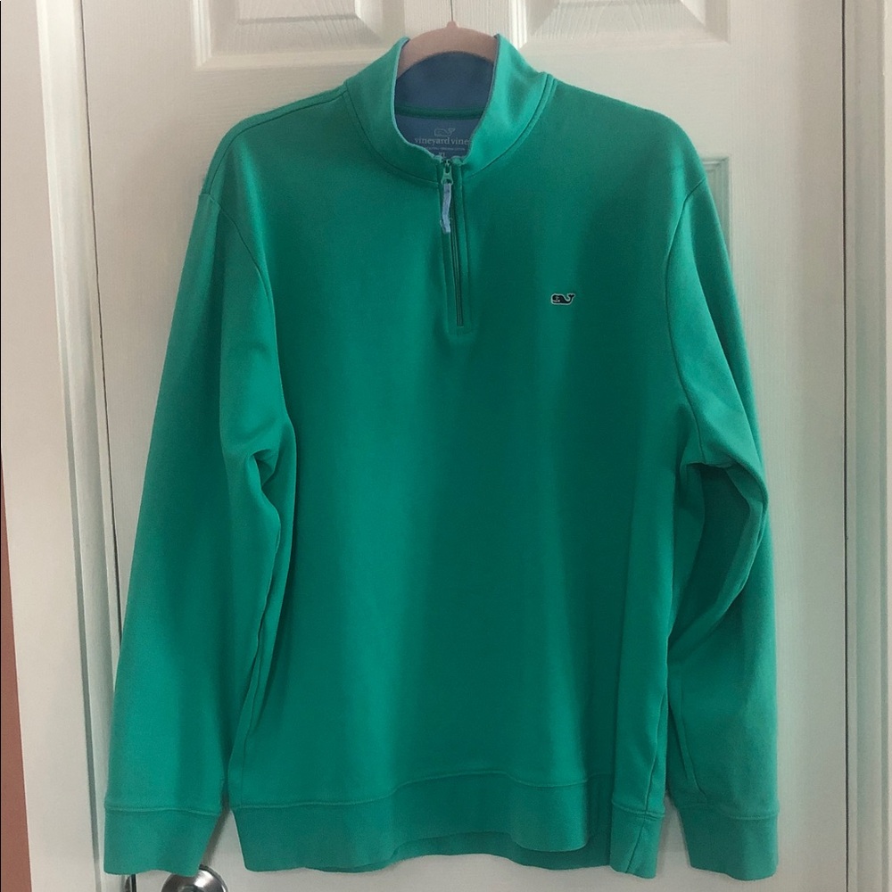 Vineyard Vines Quarter-Zip Women’s Shirt Sweatshirt Pima Cotton Size XL - Picture 9 of 10